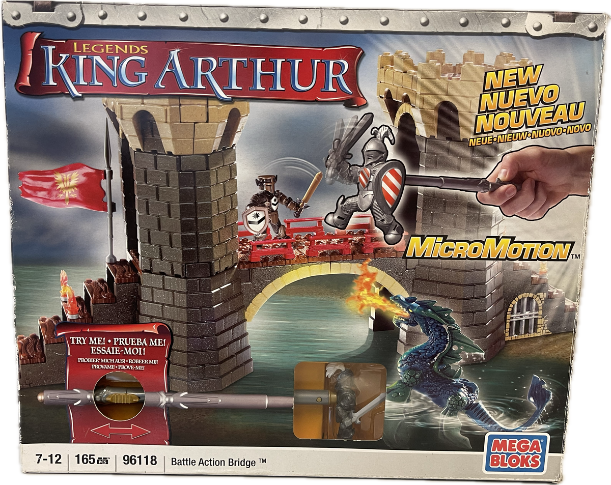 Mega Bloks Legends King Arthur Battle Action Bridge Set #96118 165 pcs