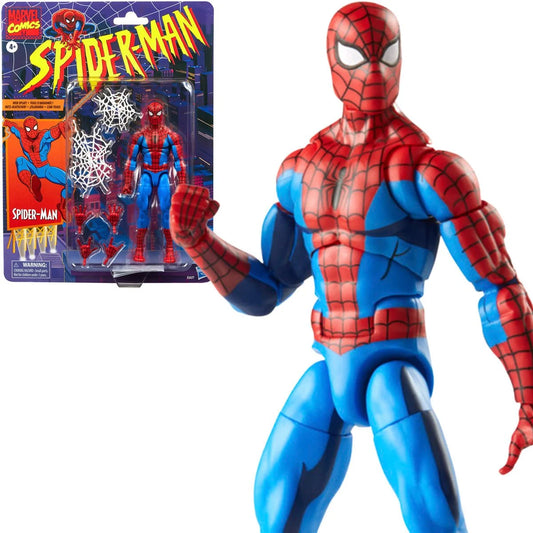 Spider-Man Retro Marvel Legends Cel Shaded Spider-Man 6-Inch Action Figure