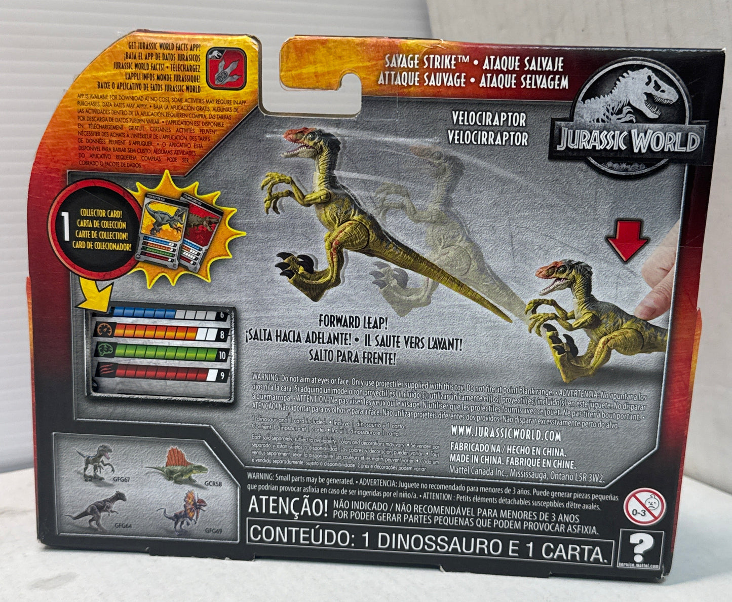JURASSIC WORLD DINO RIVALS SAVAGE STRIKE VELOCIRAPTOR