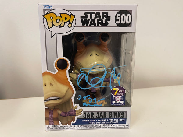 Pop 7BAP Signature Series Star Wars Jar Jar Binks #500 Signed By Ahmed Best with JSA Certification