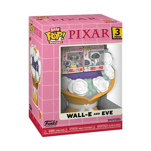 Funko Pop Bitty Bouquet Valentines Wall E and Eve