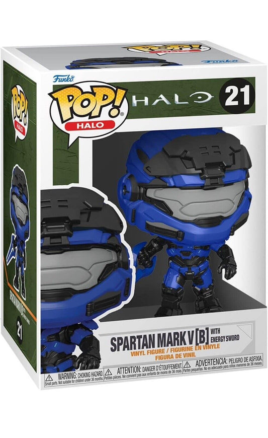FUNKO POP! - Halo - SPARTAN MARK V (B) w/Energy Sword Figure #21