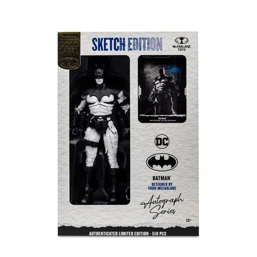 DC Multiverse Batman by Todd McFarlane Sketch Autograph Gold Label 7-Inch Action Figure - Entertainment Earth Exclusive