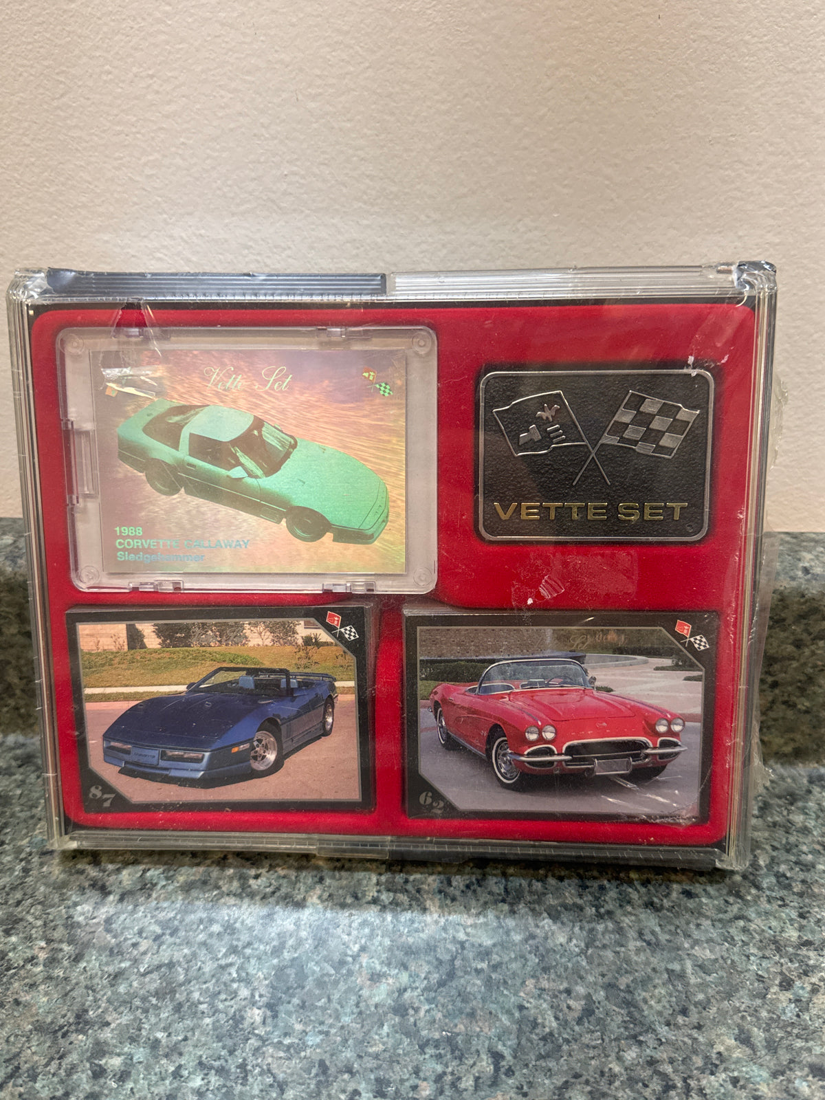 1991 Collect-A-Card Corvette Vette Set Deluxe Boxed Cards with Hologram & Badge