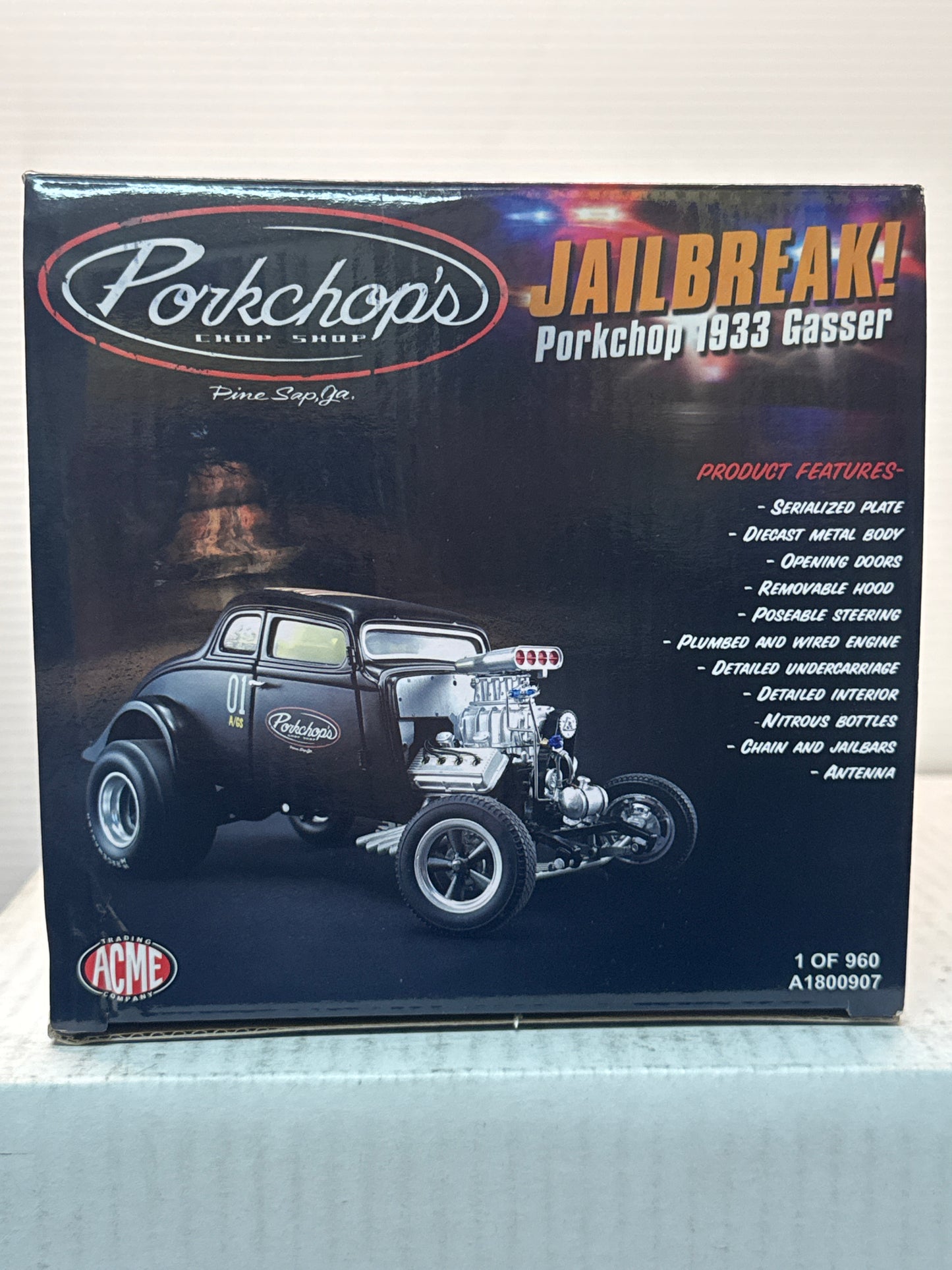 JAIL BREAK PORKCHOP 1933 WILLYS GASSER 1/18 ACME #A1800907
