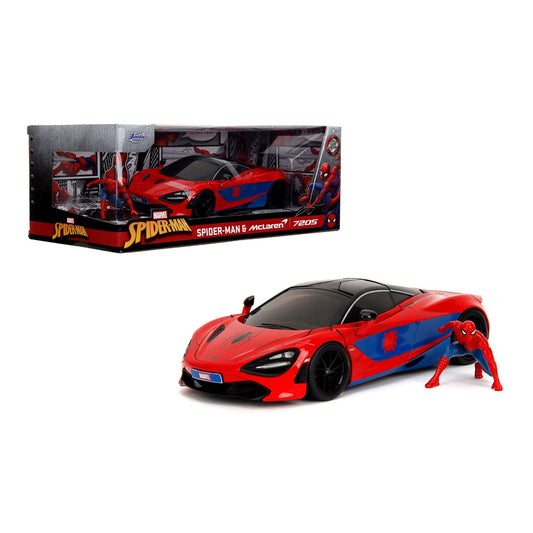 Hollywood Rides Marvel Spider-Man McLaren 720S 1:24 Scale Die-Cast Metal Vehicle with Spider-Man Figure