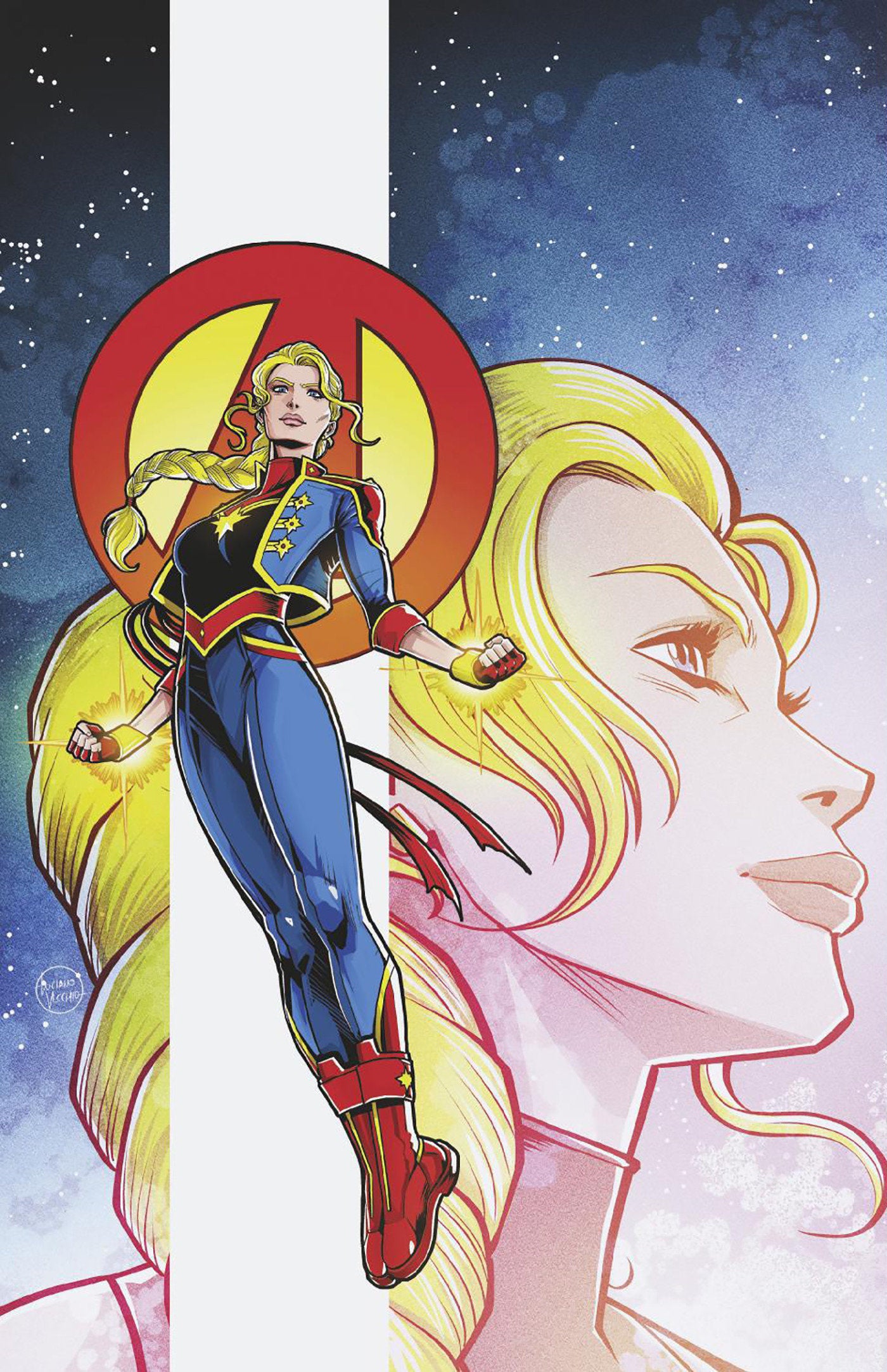 Avengers #25 Luciano Vecchio Captain Marvel Full Art Variant [Doom] 1/50