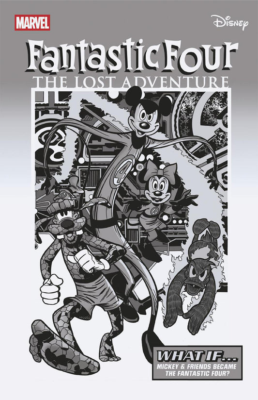 Fantastic Four #3 Vitale Mangiatordi Black And White Disney What If? Fantastic Four Homage Variant [Doom]