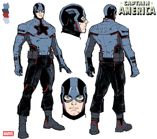Captain America #2 Valerio Schiti Design Variant 1/10