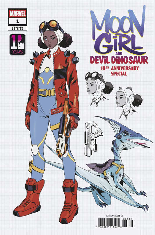 Moon Girl & Devil Dinosaur 10th Anniversary Special #1 Anand Ramcheron Design Variant 1/10
