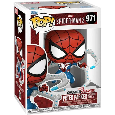 Spider-Man 2 Game Peter Advanced Suit 2.0 Pop! Vinyl Figure #971