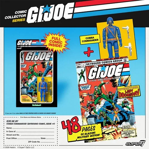 G.I. Joe Cobra Commander Skybound Comic Box Series #1 3 3/4-Inch ReAction+ Figure