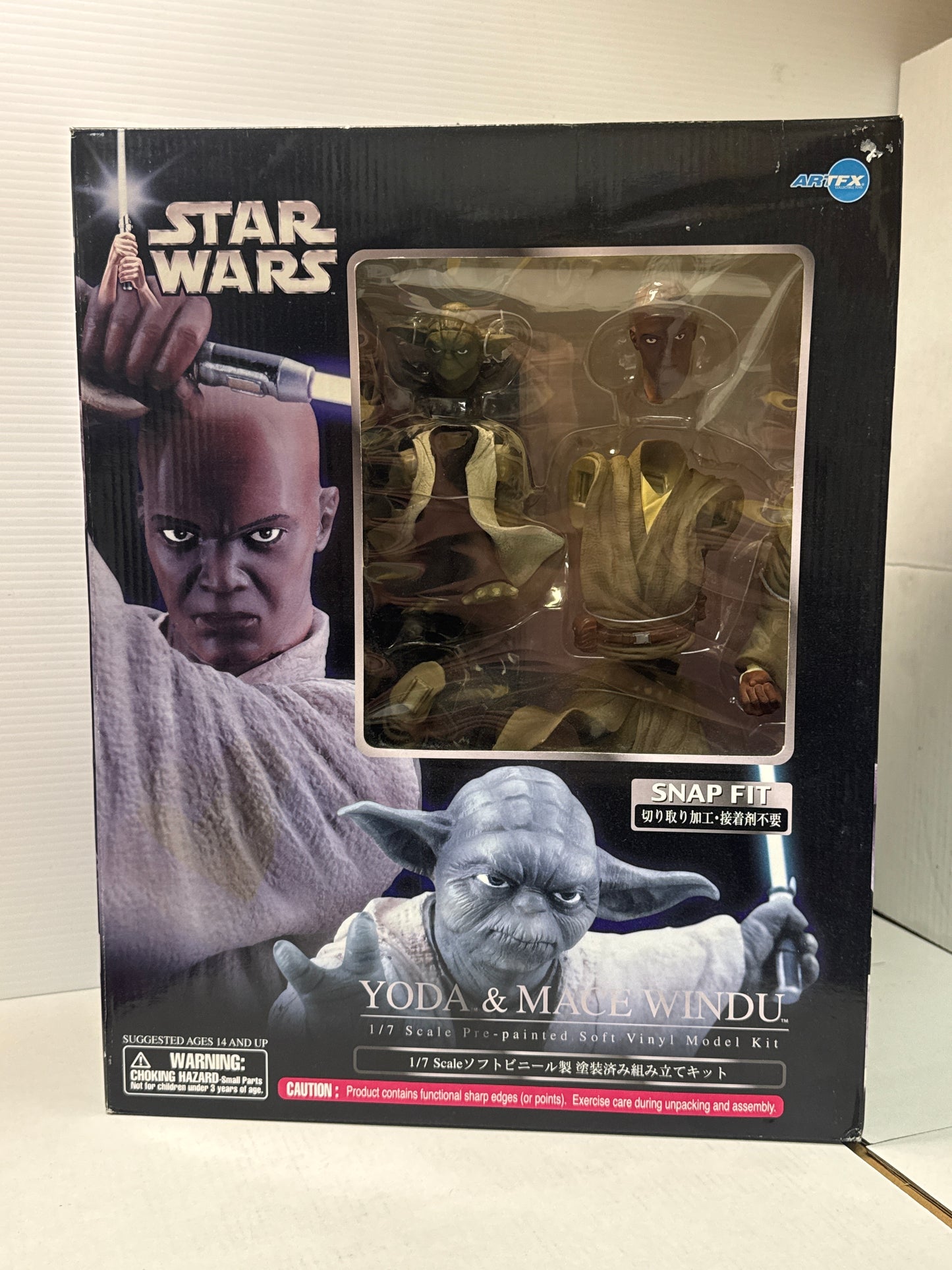 KOTOBUKIYA ARTFX STAR WARS EPISODE 2 YODA & MACE WINDU 1/7 SCALE VINYL MODEL