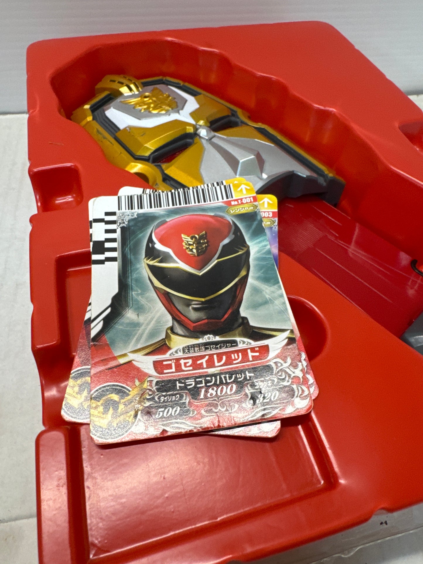 Bandai Tensou Sentai Goseiger Gosei Power Tensouder 2010 w/ 3 Cards Open Box