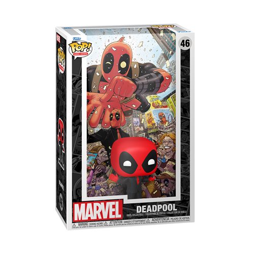 POP Deadpool (2015) #1 Deadpool in Black Suit Comic Cover Figure #46 with Case