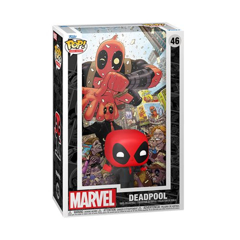POP Deadpool (2015) #1 Deadpool in Black Suit Comic Cover Figure #46 with Case