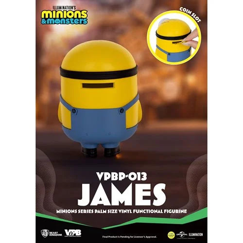 Minions James VPBP-013 Palm Size Vinyl Functional Piggy Bank