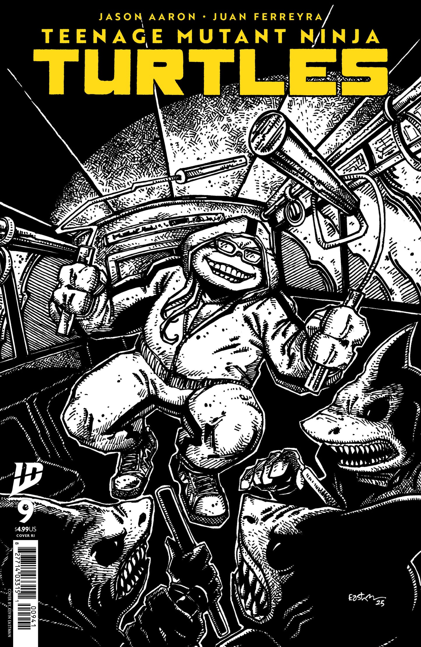 Teenage Mutant Ninja Turtles 2024 #9 1:10 Copy Eastman Black & White