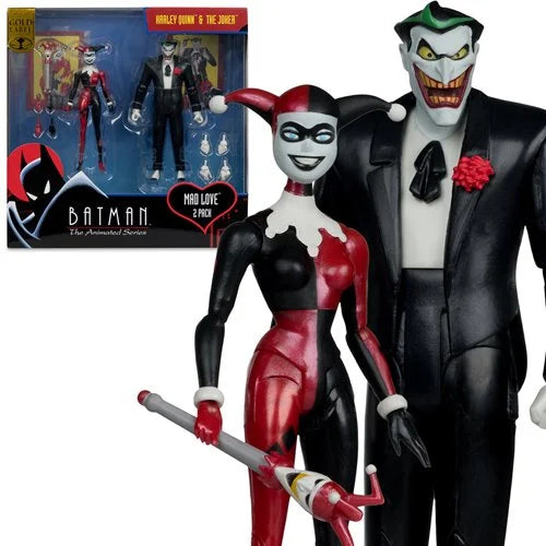 DC Direct Batman Animated Harley Quinn and The Joker Mad Love 6-Inch Action Figure 2-Pack &  Comic