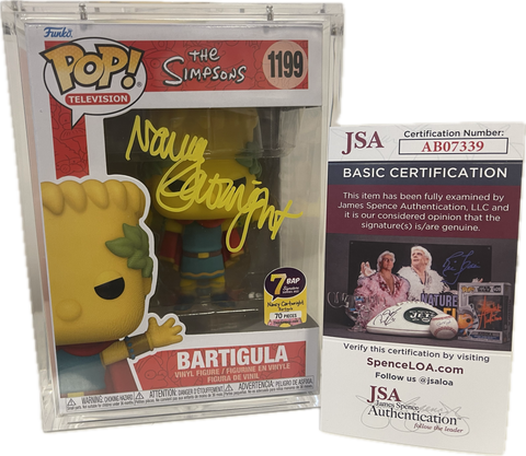 Pop 7BAP Signature Series The Simpsons Bartigula 1199 Signed By Nancy Cartwright with JSA Certification