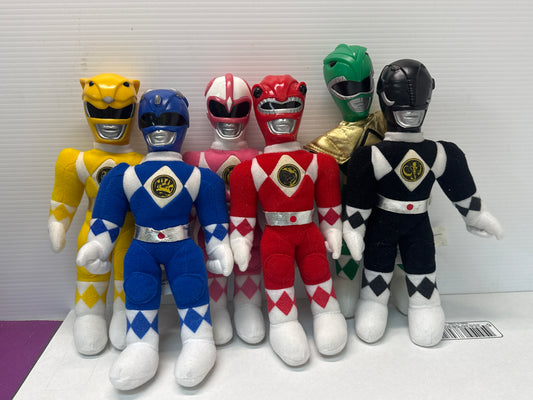 6 Power Rangers Vintage 1993 Plushies - Saban