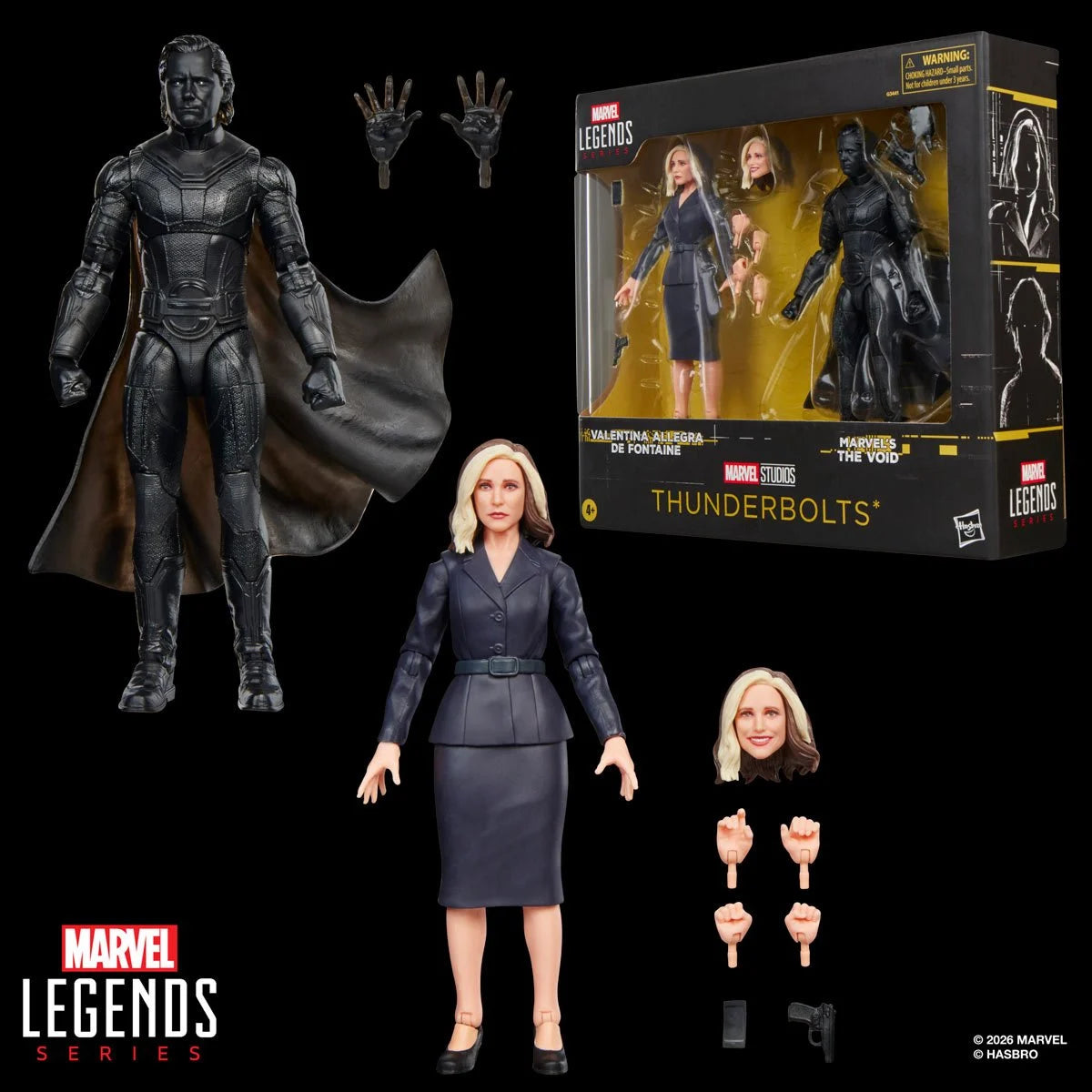 Thunderbolts Marvel Legends Series Valentina Allegra de Fontaine and The Void 6-Inch Action Figures