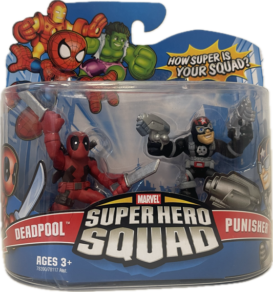 Marvel Super Hero Squad DEADPOOL & PUNISHER figures 2 pack