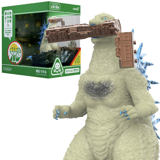 Godzilla Minus One Train Biter Glow-in-the-Dark 3 3/4-Inch ReAction Figure