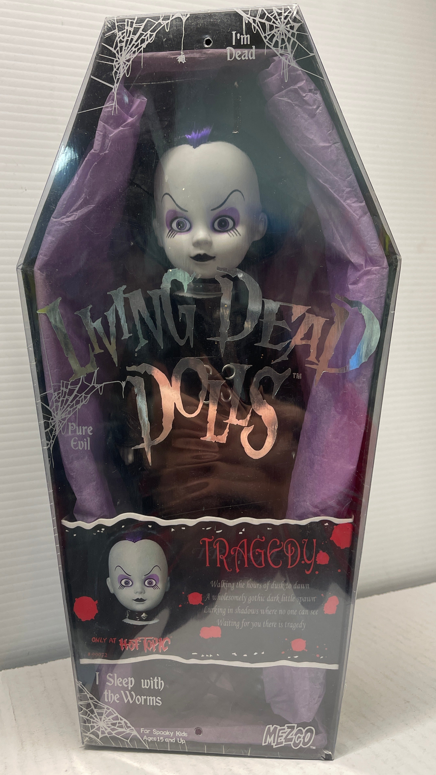 Mezco Living Dead Dolls Hot Topic Exclusive Tragedy 10" Doll New
