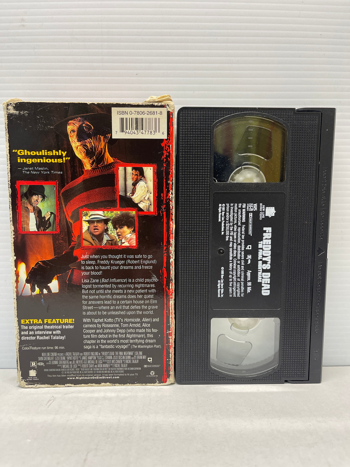A Nightmare On Elm Street: Freddy’s Dead The Final Nightmare (VHS 1992) Horror