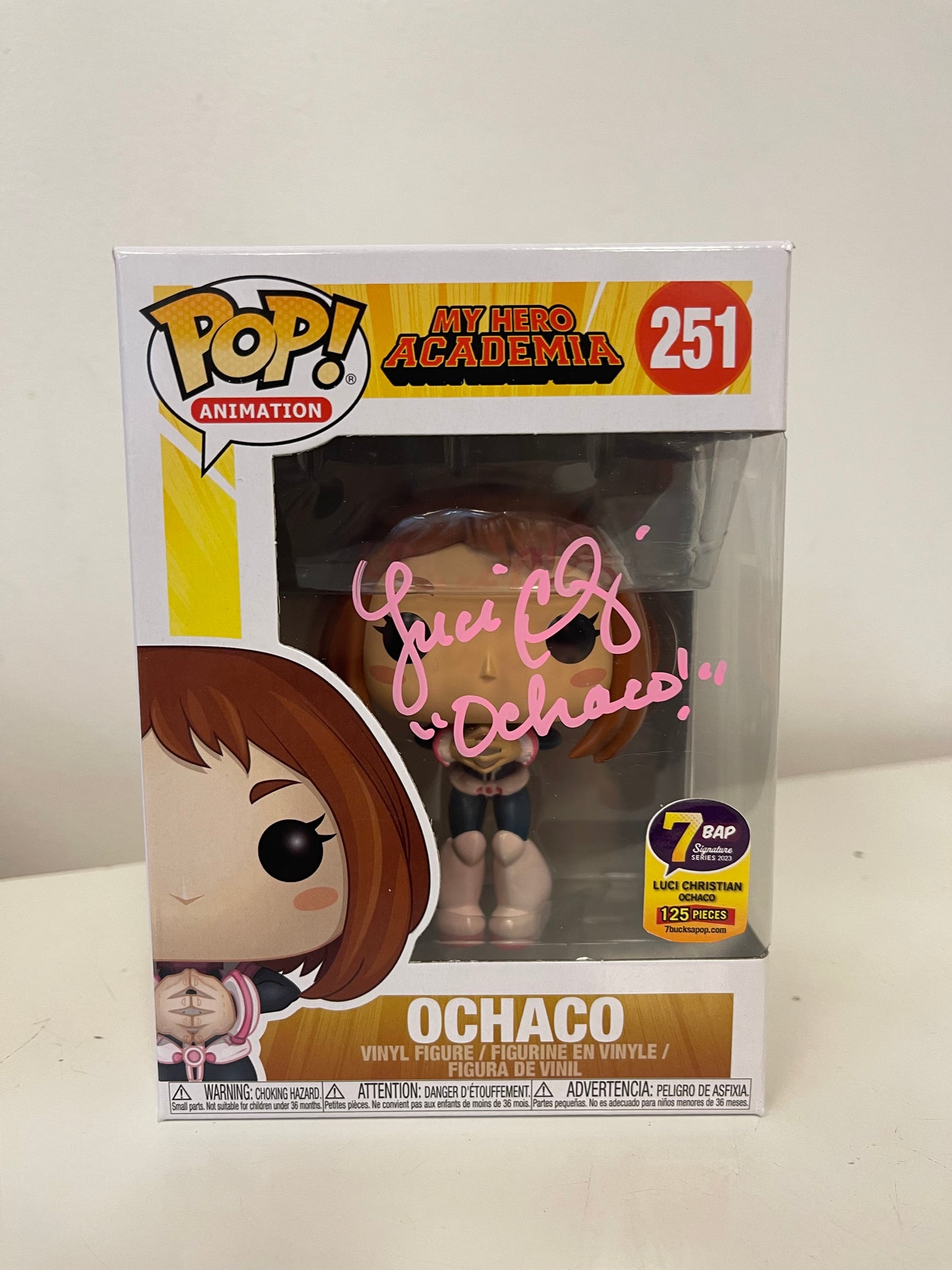 Funko Pop! My Hero Academia Orchaco #251 7BAP Signed By Luci Christian