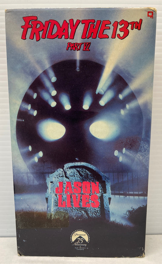 Friday the 13th Part VI Jason Lives VHS 1987 Paramount 75th Anniversary