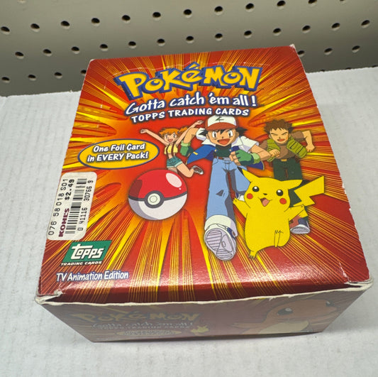 1999 Topps Pokemon TV Animation Edition Series 1 Green Topps Logo Box Open