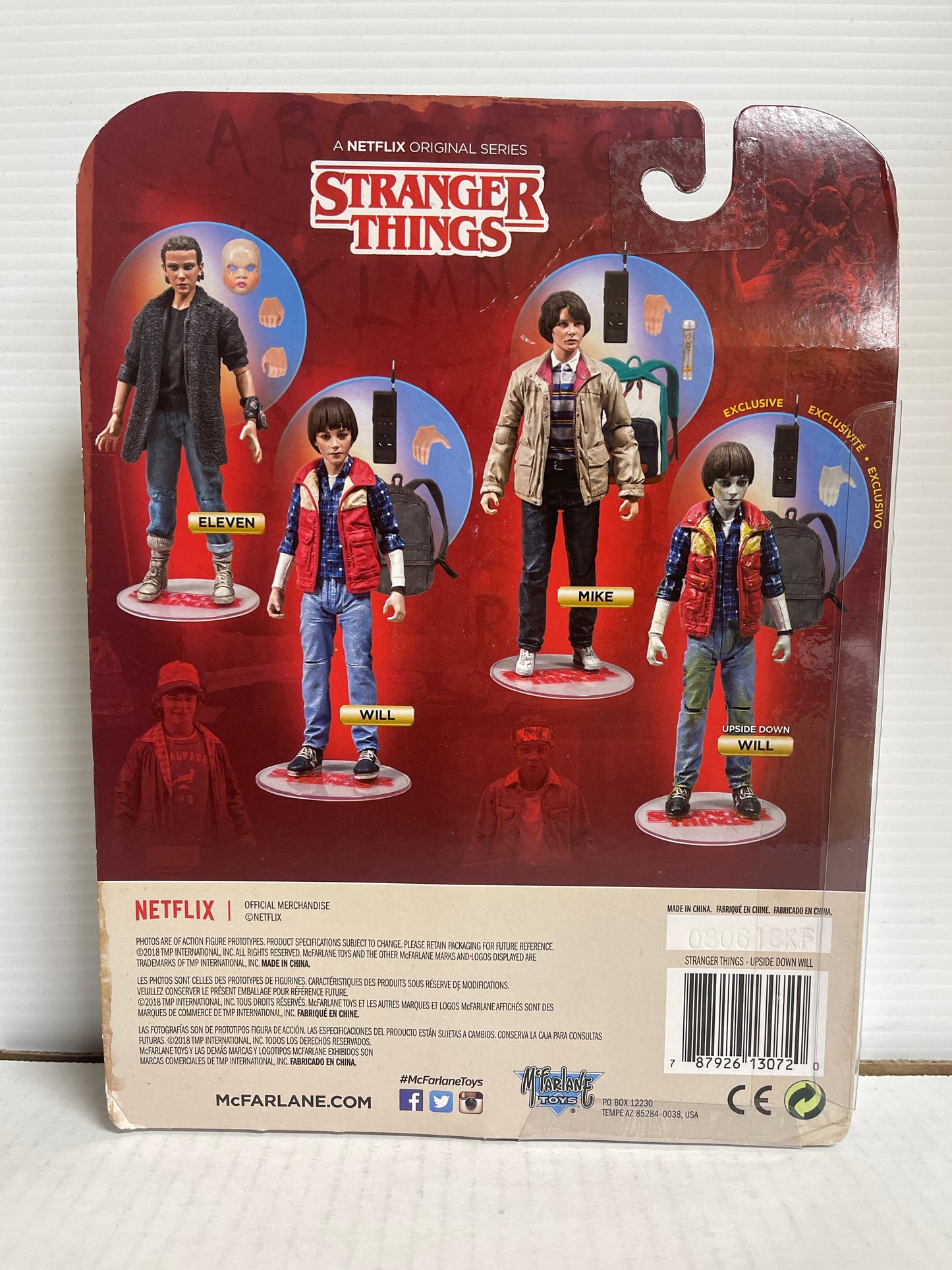 McFarlane Stranger Things UPSIDE DOWN WILL Action Figure 2018 Netflix New