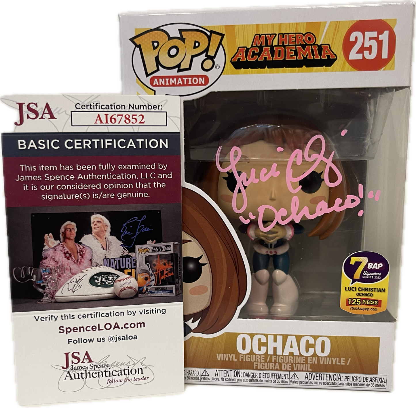 Funko Pop! My Hero Academia Orchaco #251 7BAP Signed By Luci Christian