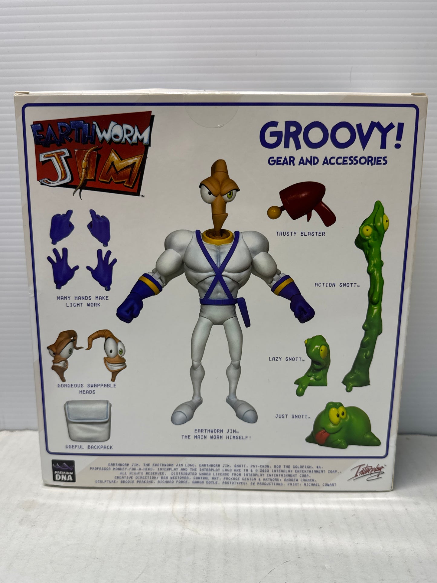 Earthworm Jim With Snott Figure Premium DNA  - OPEN COMPLETE