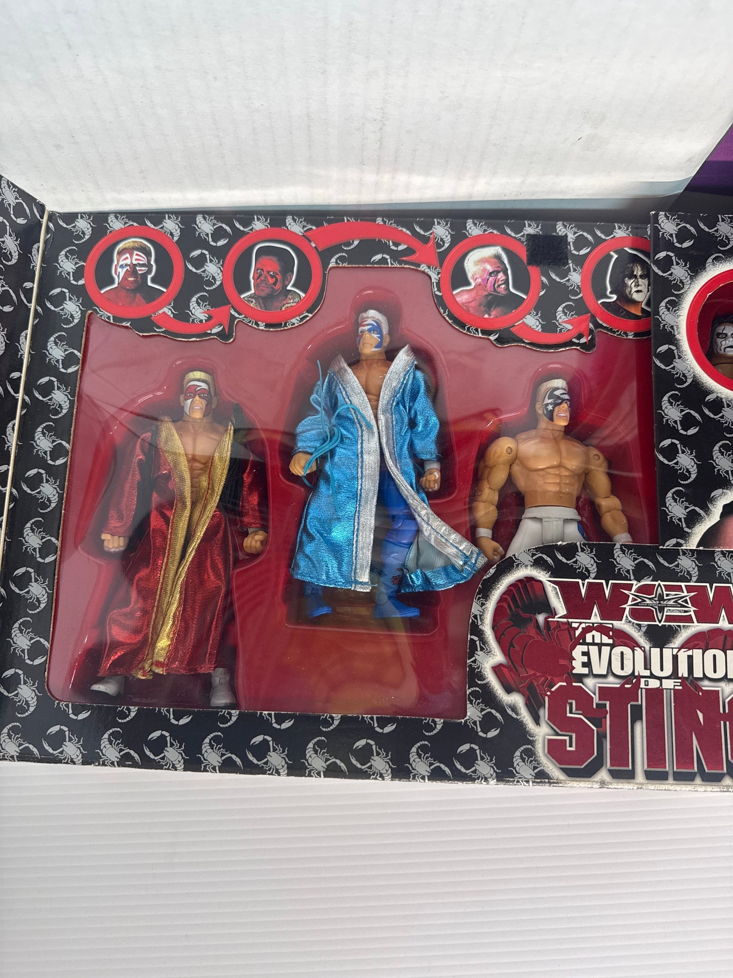 WCW The Evolution Of Sting Action Figures - Toy Biz