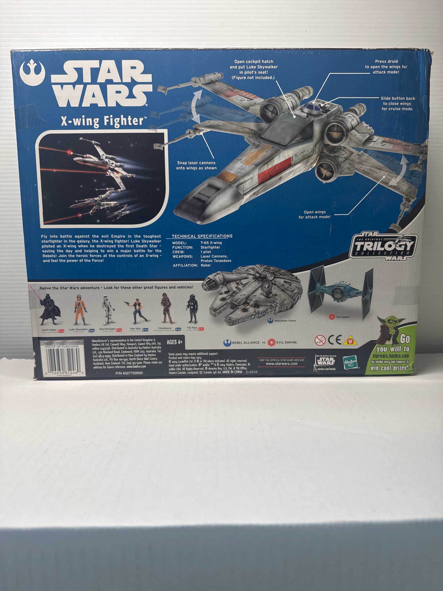 Star Wars Original Trilogy Collection X-Wing Fighter Vehicle - NIB - 2004