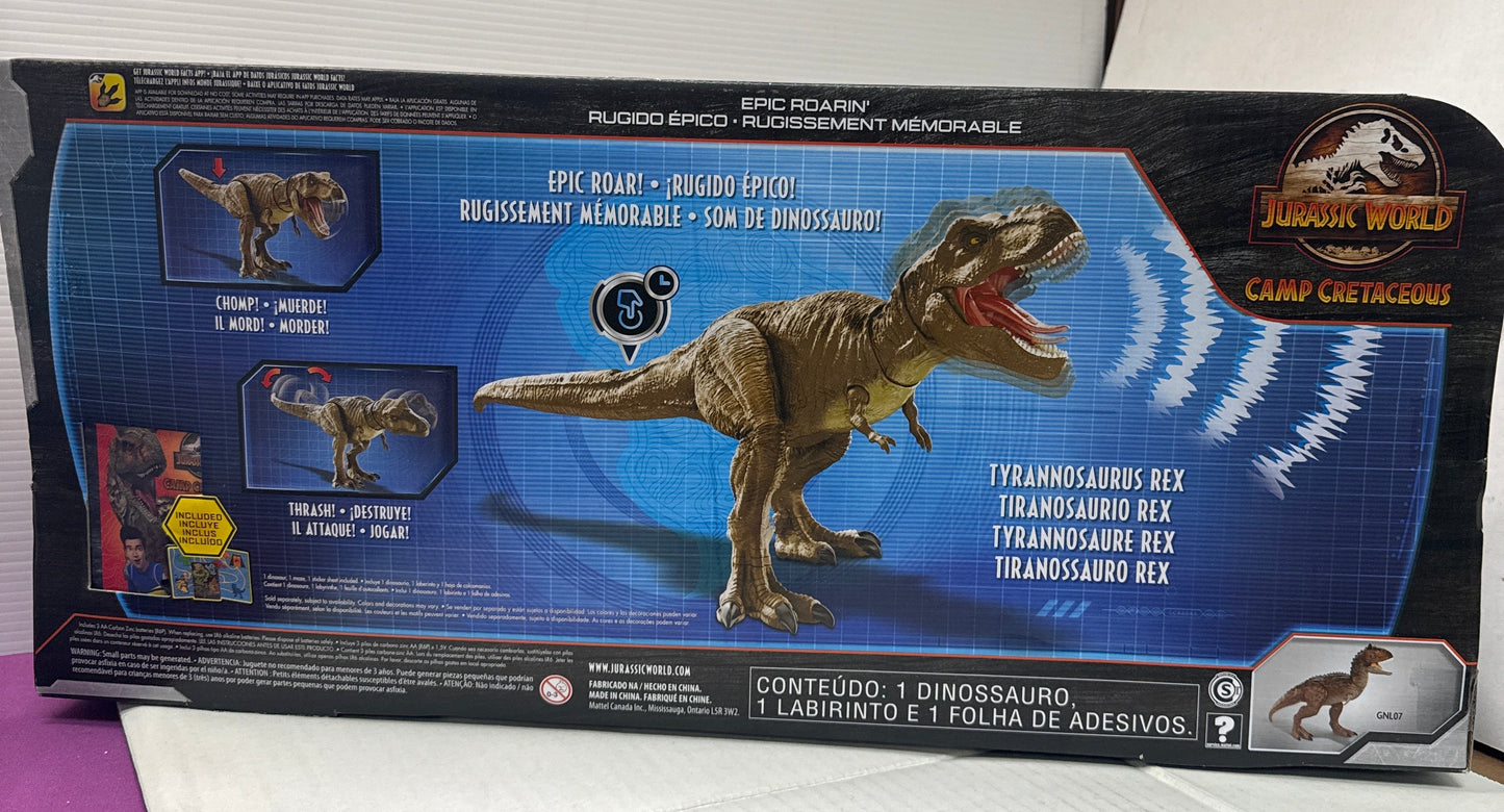 Jurassic World Camp Cretaceous Roarin Tyrannosaurus Rex Dinosaur Figure