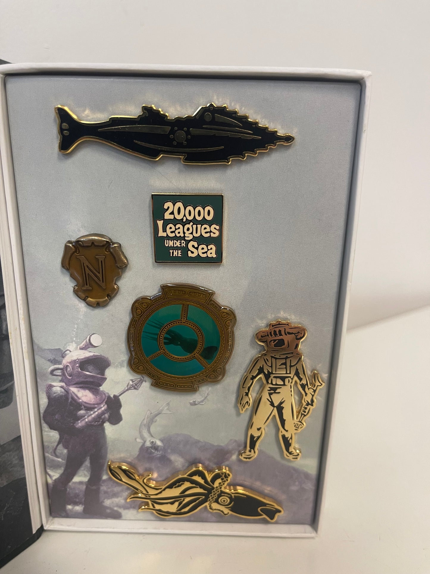 Disney Catalog 20,000 Leagues Under Sea 50th Anniversary Box Pin Set LE