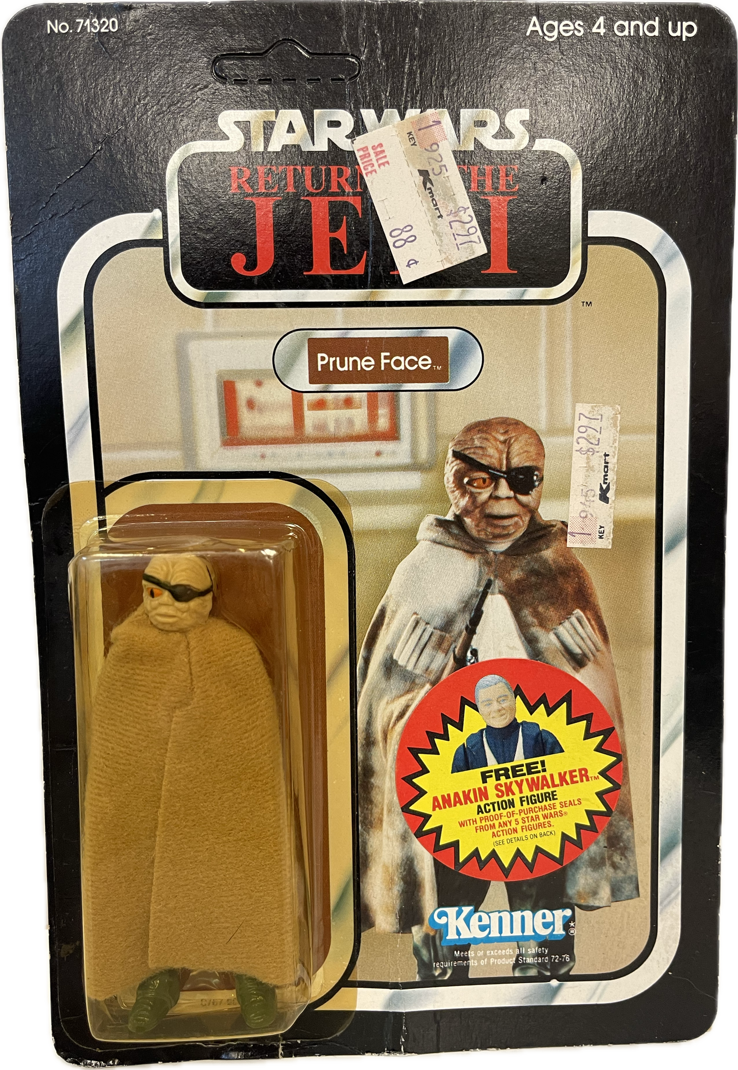 Star Wars Return Of The Jedi Prune Face 1984 Unpunched