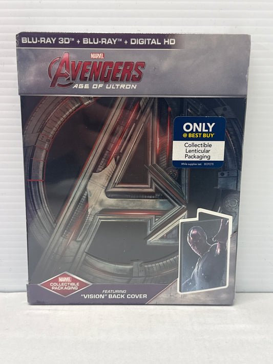 Avengers Age of Ultron SteelBook Blu-ray & 3D Ultron Lenticular Factory Sealed