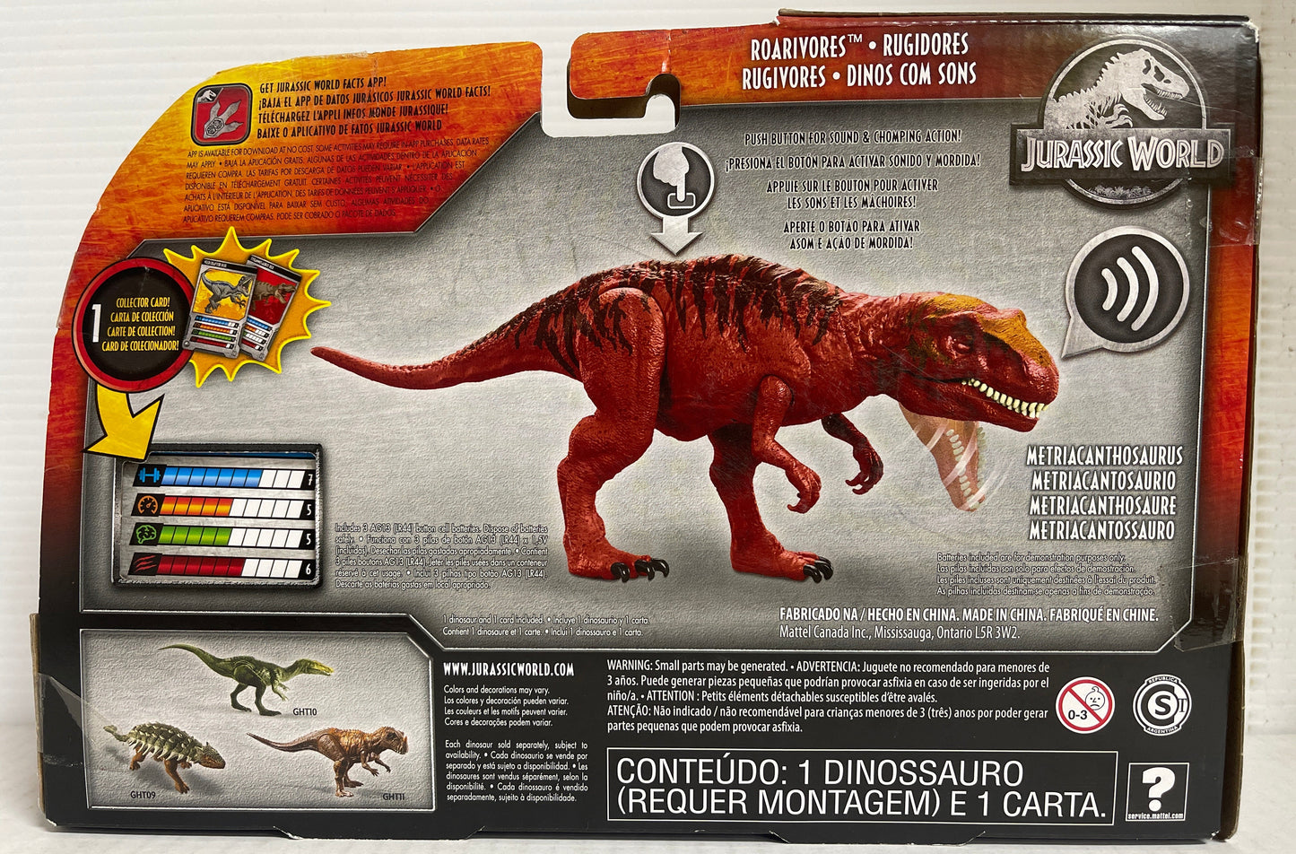 Jurassic World Dino Rivals Metricanthosaurus Roarivores Dual Attack 2018
