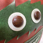 Vintage Style Nauga Monster Doll – Brown Naugahyde with Green Face Details – Unmarked, Excellent Condition