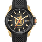 Citizen Men's Eco-Drive Marvel Avengers Watch, Gold Tone with Black Silicone Strap, 3-Hand Date, 44mm (Model: AW1155-03W)
