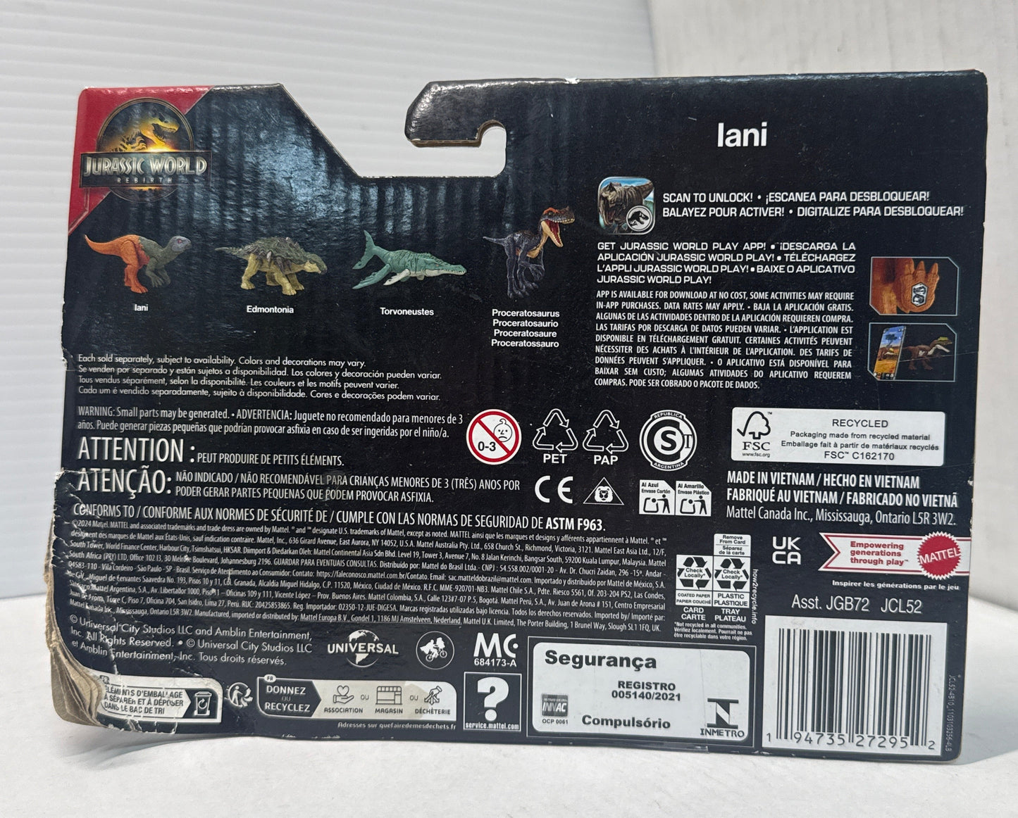 Jurassic World Rebirth: Frenzy Pack Iani - Damaged Box