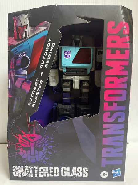 Hasbro Transformers Shattered Glass - AUTOBOT BLASTER & REWIND NIB