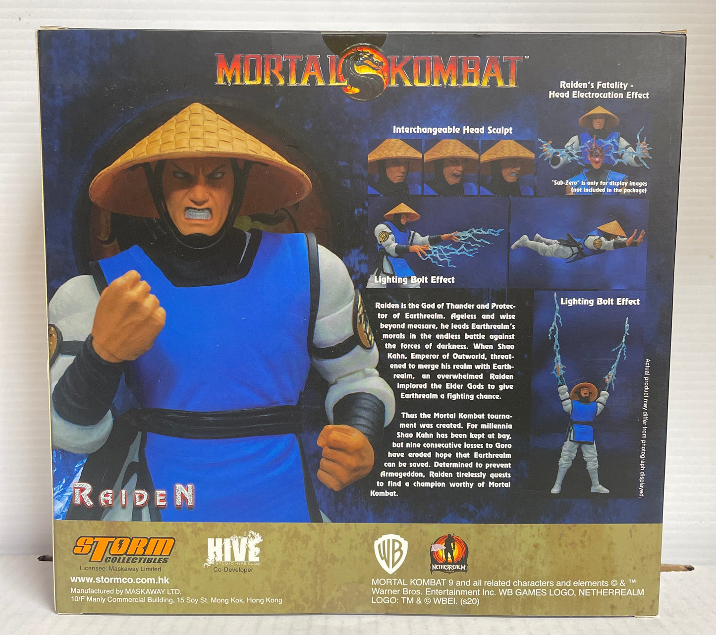 Storm Collectibles RAIDEN Mortal Kombat BLUE VERSION