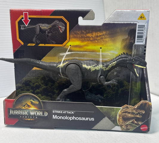 Jurassic World Rebirth Strike Attack Monolophosaurus Dinosaur Figure