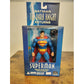 Actual item: 2004 DC Direct Superman figure with Kryptonite arrow and crushed Bat-armor helmet in original Dark Knight Returns window box